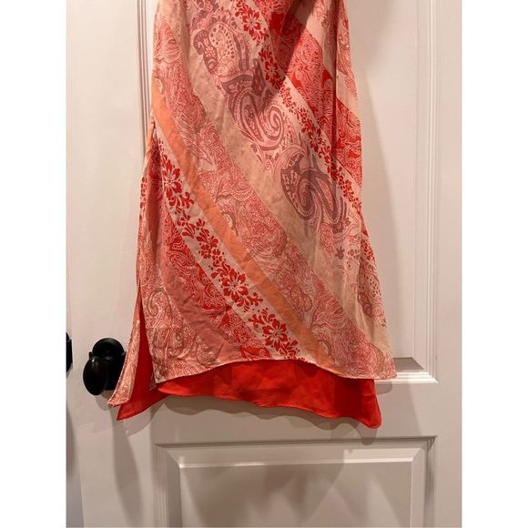 VINTAGE Express One Shoulder Pink Scarf Dress - Picture 3 of 7